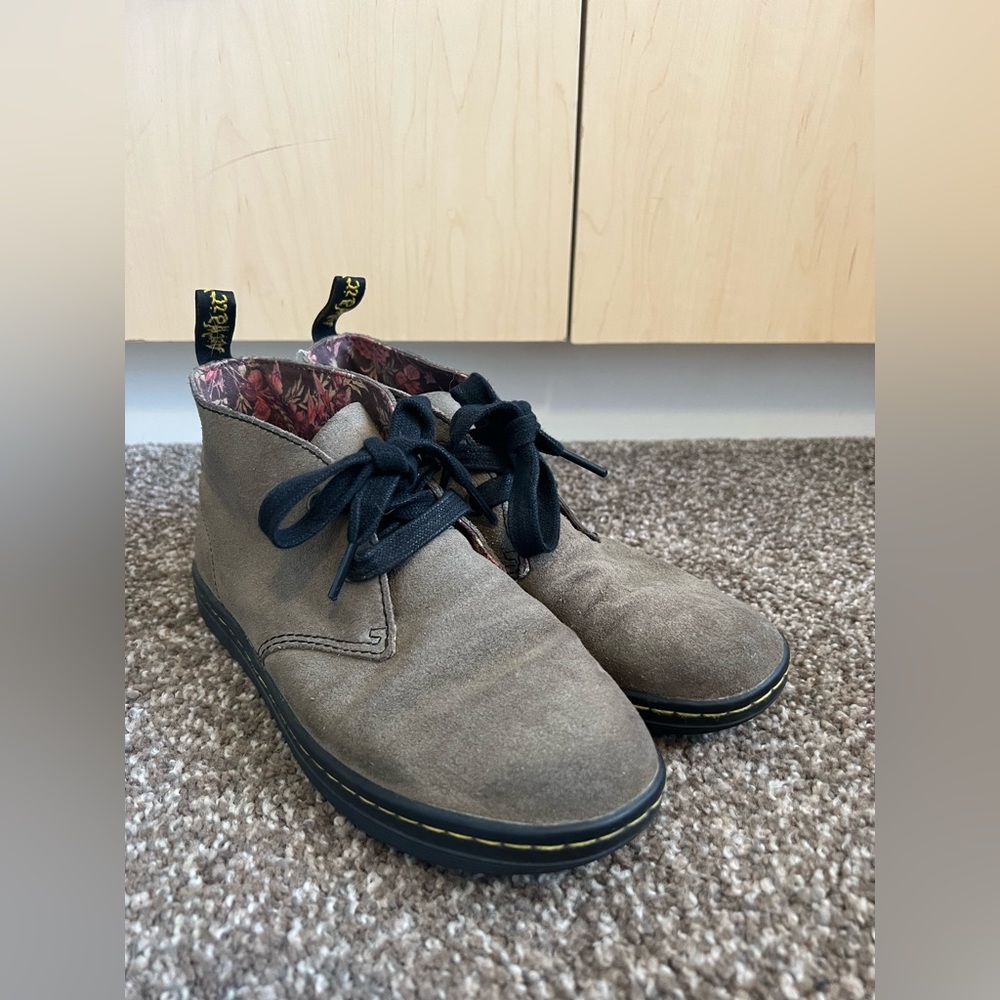 Dr. Martens Suede Gray Ankle Sneakers, 7
